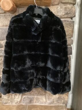 Edited Hunter McGrady Faux Fur Jacket Womens 3X Black NWT